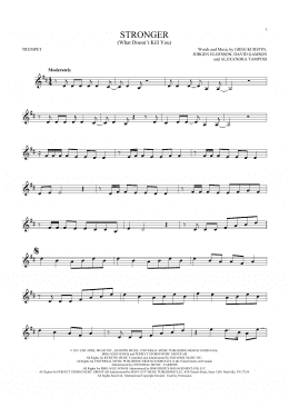 page one of Stronger (What Doesn't Kill You) (Trumpet Solo)