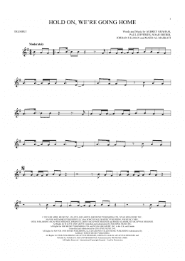 page one of Hold On, We're Going Home (Trumpet Solo)