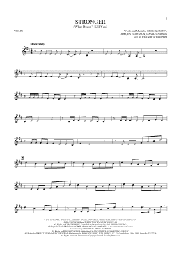 page one of Stronger (What Doesn't Kill You) (Violin Solo)