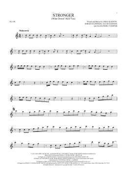 page one of Stronger (What Doesn't Kill You) (Flute Solo)