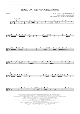 page one of Hold On, We're Going Home (Viola Solo)