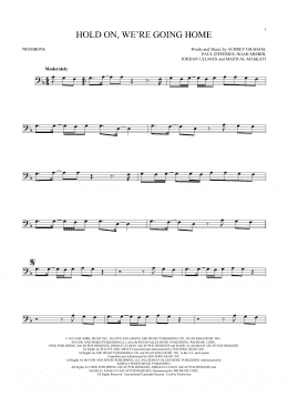 page one of Hold On, We're Going Home (Trombone Solo)