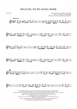page one of Hold On, We're Going Home (Alto Sax Solo)