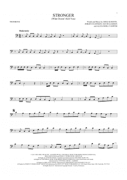 page one of Stronger (What Doesn't Kill You) (Trombone Solo)