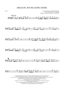 page one of Hold On, We're Going Home (Cello Solo)