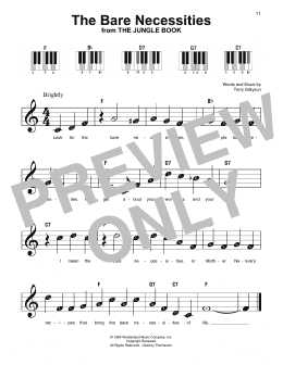page one of The Bare Necessities (Super Easy Piano)