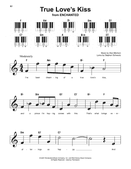 page one of True Love's Kiss (from Enchanted) (Super Easy Piano)