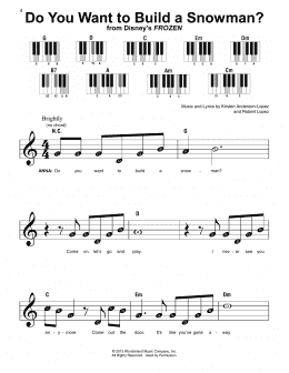 page one of Do You Want To Build A Snowman? (from Frozen) (Super Easy Piano)
