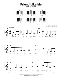page one of Friend Like Me (from Aladdin) (Super Easy Piano)
