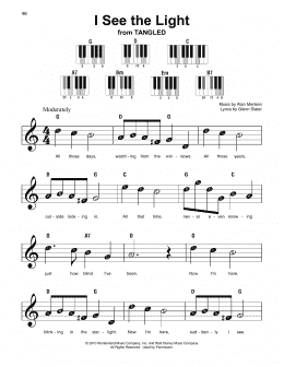 page one of I See The Light (from Tangled) (Super Easy Piano)