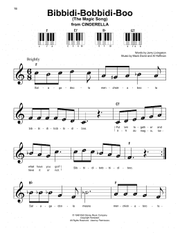 page one of Bibbidi-Bobbidi-Boo (The Magic Song) (from Cinderella) (Super Easy Piano)