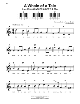 page one of A Whale Of A Tale (from 20,000 Leagues Under The Sea) (Super Easy Piano)