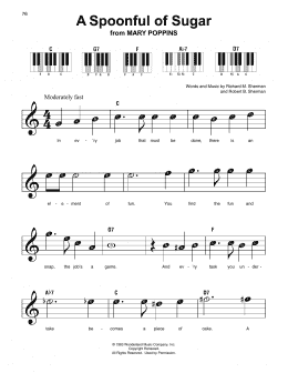 page one of A Spoonful Of Sugar (from Mary Poppins) (Super Easy Piano)