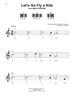 page one of Let's Go Fly A Kite (from Mary Poppins) (Super Easy Piano)