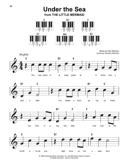 page one of Under The Sea (from The Little Mermaid) (Super Easy Piano)