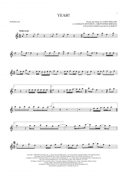page one of Yeah! (Tenor Sax Solo)