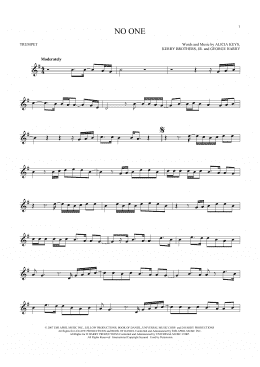 page one of No One (Trumpet Solo)