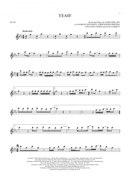 page one of Yeah! (Flute Solo)