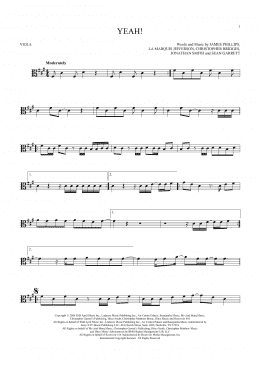 page one of Yeah! (Viola Solo)