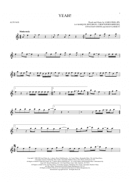 page one of Yeah! (Alto Sax Solo)