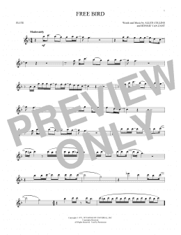 page one of Free Bird (Flute Solo)