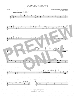 page one of God Only Knows (Flute Solo)