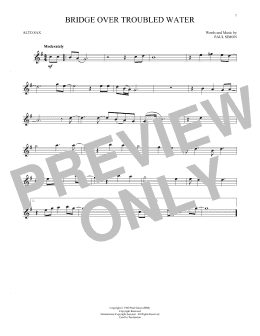 page one of Bridge Over Troubled Water (Alto Sax Solo)
