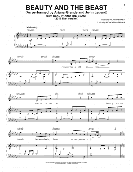page one of Beauty And The Beast (Piano & Vocal + Backing Track)