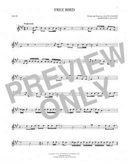 page one of Free Bird (Violin Solo)