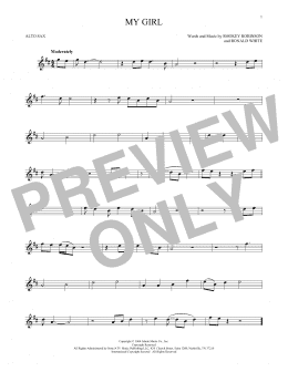 page one of My Girl (Alto Sax Solo)