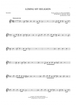 page one of Losing My Religion (Trumpet Solo)