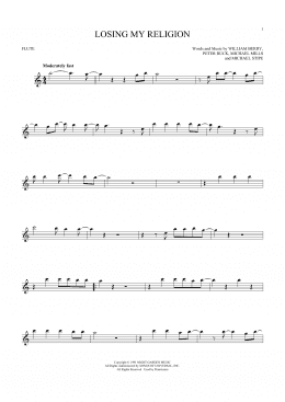 page one of Losing My Religion (Flute Solo)