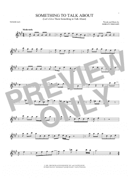 page one of Something To Talk About (Let's Give Them Something To Talk About) (Tenor Sax Solo)