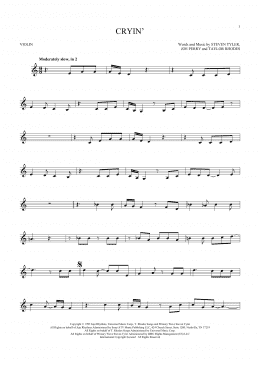 page one of Cryin' (Violin Solo)