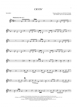 page one of Cryin' (Trumpet Solo)