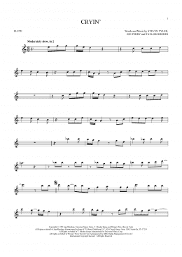 page one of Cryin' (Flute Solo)