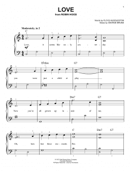 page one of Love (from Walt Disney's Robin Hood) (Easy Piano)