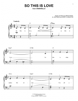 page one of So This Is Love (from Cinderella) (Easy Piano)