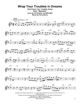 page one of Wrap Your Troubles In Dreams (And Dream Your Troubles Away) (Tenor Sax Transcription)