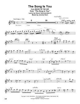 page one of The Song Is You (Tenor Sax Transcription)