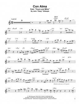 page one of Con Alma (Tenor Sax Transcription)