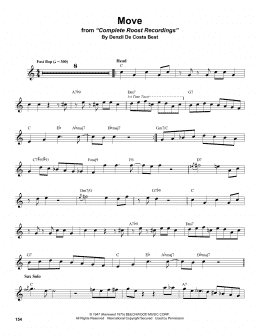 page one of Move (Tenor Sax Transcription)