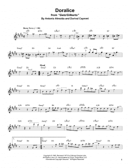 page one of Doralice (Tenor Sax Transcription)