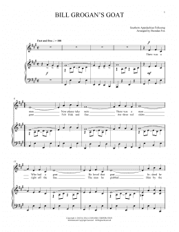 page one of Bill Grogan's Goat (Piano & Vocal)