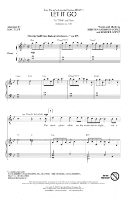 page one of Let It Go (from Frozen) (arr. Mac Huff) (TTBB Choir)