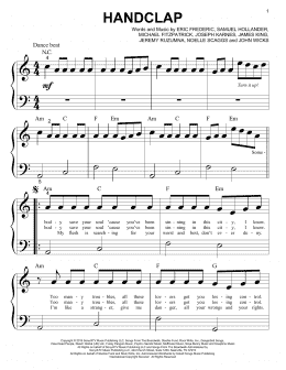 page one of HandClap (Big Note Piano)