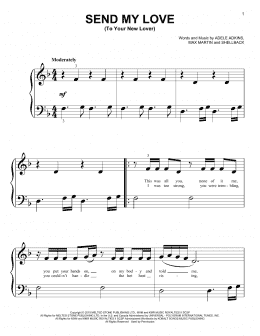 page one of Send My Love (To Your New Lover) (Big Note Piano)