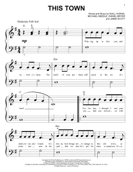 page one of This Town (Big Note Piano)