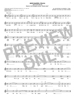 page one of Beer Barrel Polka (Roll Out The Barrel) (Lead Sheet / Fake Book)
