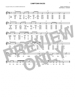 page one of Camptown Races (Lead Sheet / Fake Book)
